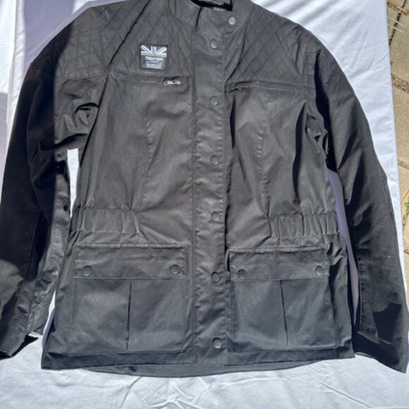 TRIUMPH WAXED QUILTED LADIES MOTO JACKET By Barbour - Picture 1 of 6
